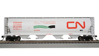 Bachmann HO Canadian 4 Bay Cylindrical Grain Hopper - CN Environmental Mode #317375 — manufacturer product view 3
