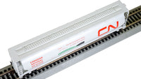 Bachmann HO Canadian 4 Bay Cylindrical Grain Hopper - CN Environmental Mode #317375 — manufacturer product view 5