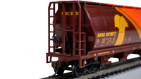 Bachmann HO Canadian 4 Bay Cylindrical Grain Hopper - Saskatchewan - Wheat Herald #397387 — manufacturer product view 4