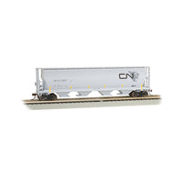 Bachmann HO cylindrical hopper example; road name and car type vary by shipment.