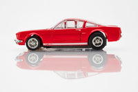 AFX 1966 Shelby GT350 Candy Apple Red/White HO Slot Car — official AFX product view 3