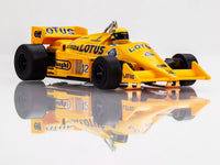 AFX Lotus 99T 1987 Yellow/Blue Ayrton Senna HO Slot Car — official product view 3