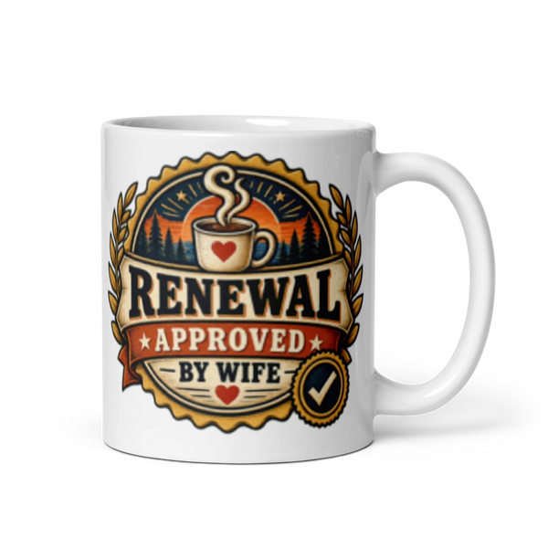 Husband of the Year – Renewal Approved by Wife Mug product mockup