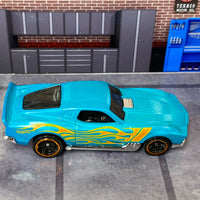 Loose Hot Wheels - BLVD Bruiser - Light Blue with Flames