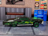 Loose Hot Wheels - Layin' Low Lowrider - Black and Green with Flames