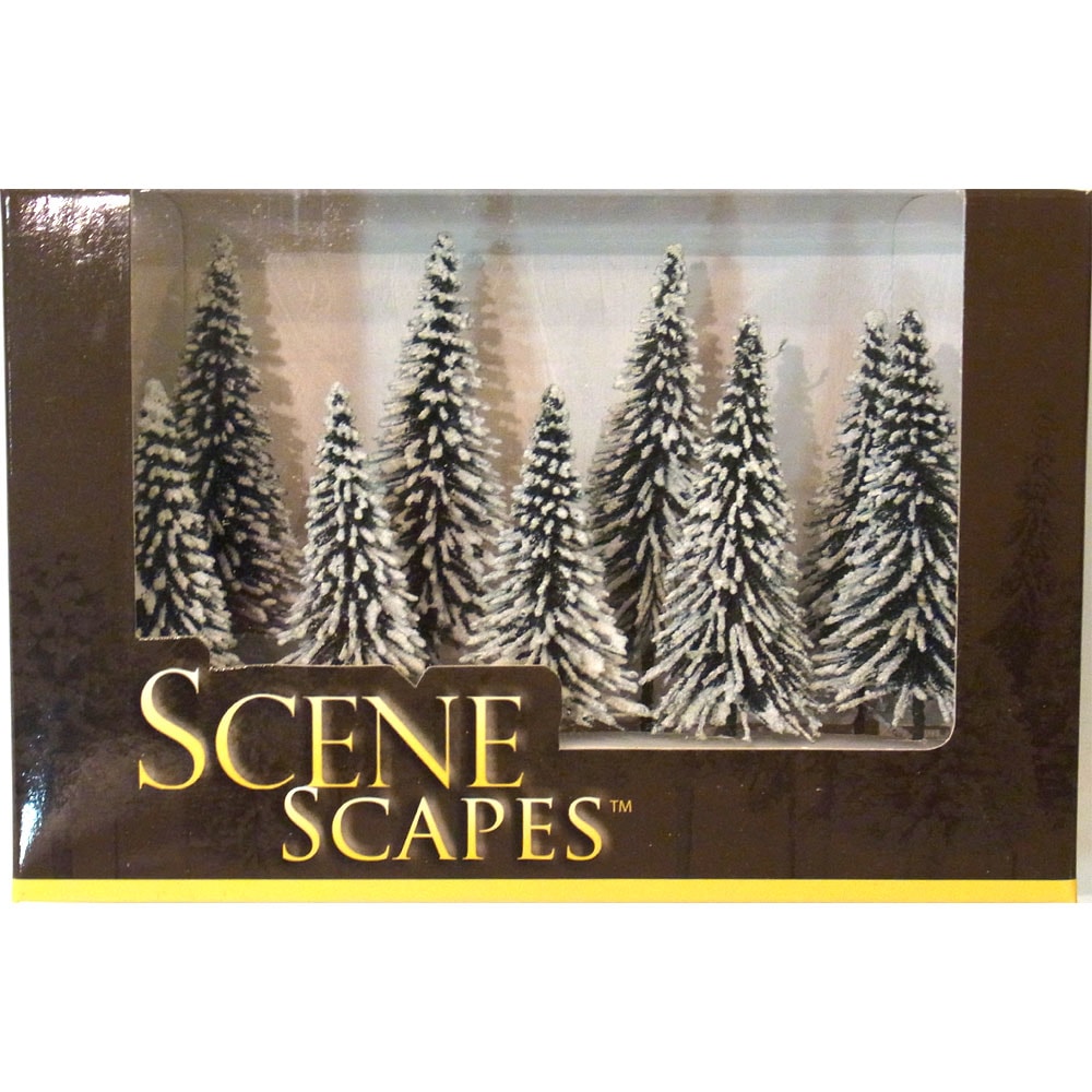 Bachmann SceneScapes Snow-Covered Pine Trees 3–4 Inches Nine-Pack - package view