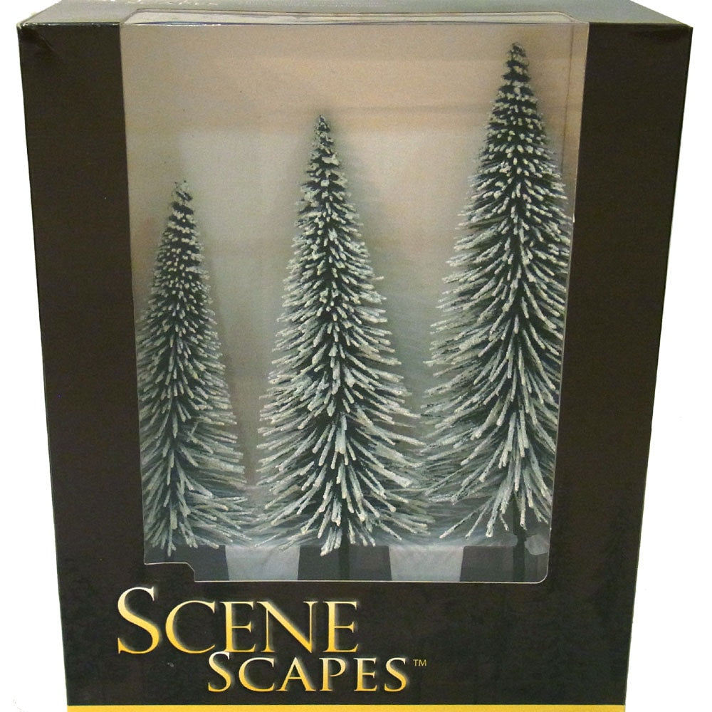 Bachmann SceneScapes Snow-Covered Pine Trees 8–10 Inches Three-Pack - product view