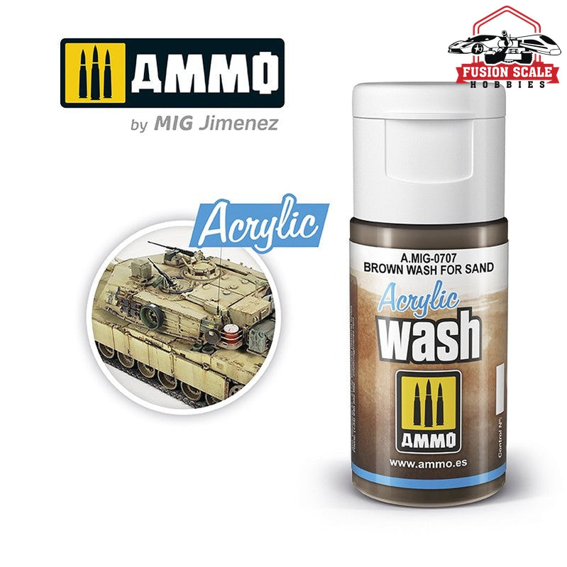 Ammo Mig Brown for Sand Acrylic Wash — exact product view
