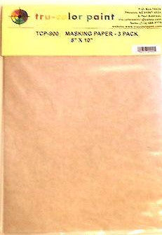 Tru-Color TCP-900 masking paper package containing 3 sheets measuring 8 by 10 inches