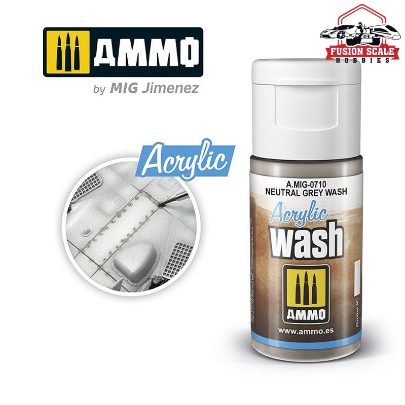Ammo Mig Neutral Grey Acrylic Wash — exact product view