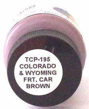 Tru-Color TCP-195 CW Colorado & Wyoming Freight Car Brown 1 oz – product view 2