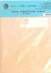 Tru-Color TCP-910 masking paper package containing 10 sheets measuring 8 by 10 inches
