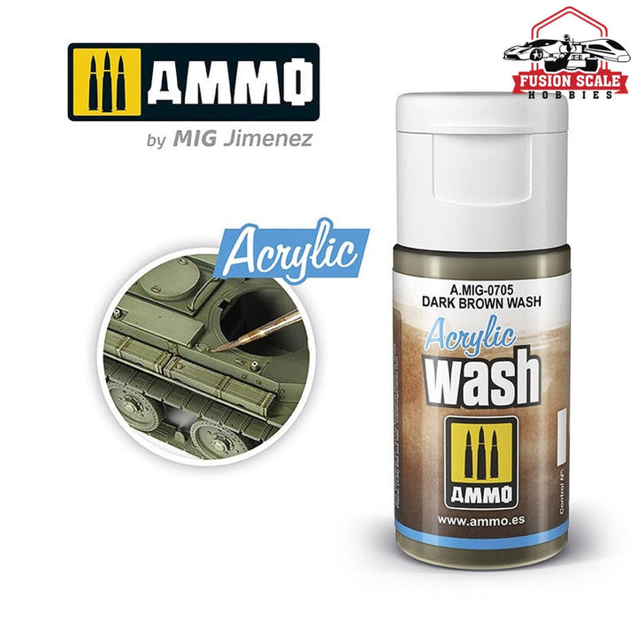 Ammo Mig Dark Brown Acrylic Wash — exact product view