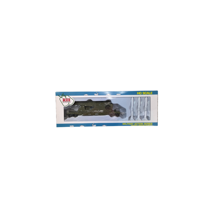 Rock Island Hobby RIH032180 HO Scale US Army Missile Launch Car with Missiles — exact Rock Island Hobby product image