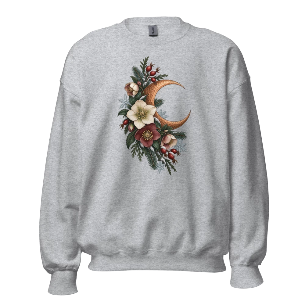 Copper Moon Winter Bloom Unisex Crewneck Sweatshirt product mockup