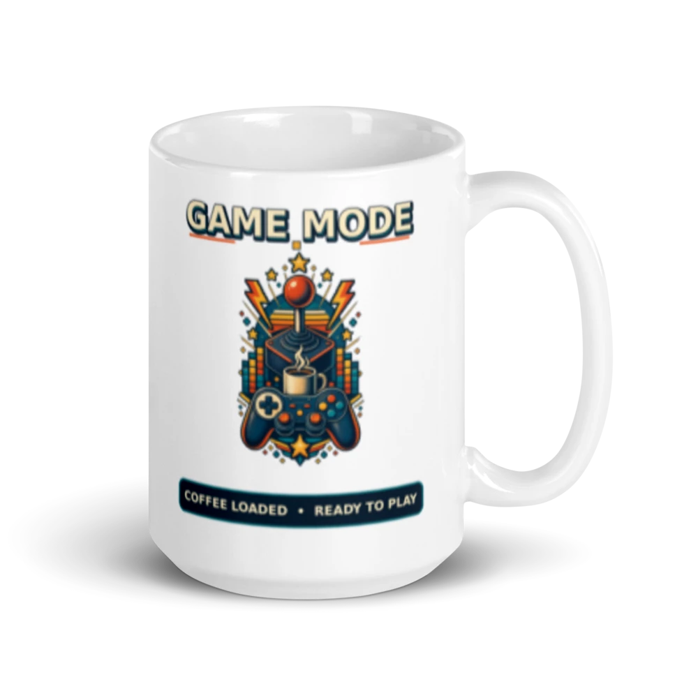 Game Mode Coffee Loaded Ready To Play Mug product mockup