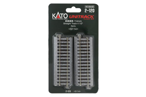 H 114mm Straight Track, (4 ea) (2-120) exact product view 1