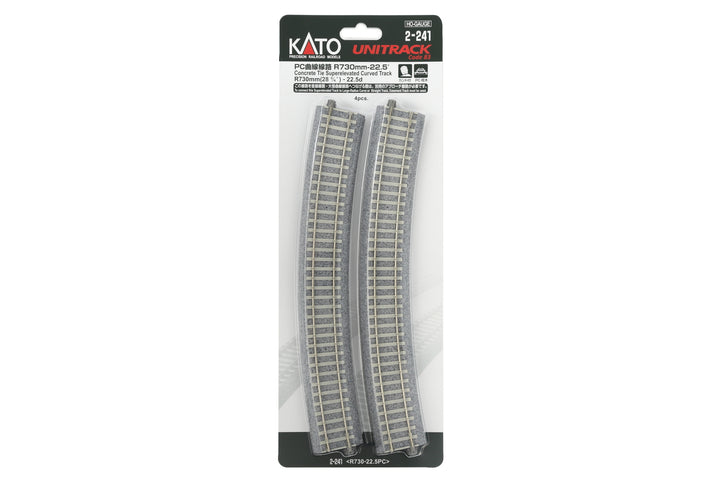 730mm (28 3/4″) Radius 22.5* CT Superelevated Curve Track [4 pcs] (2-241) exact product view 1