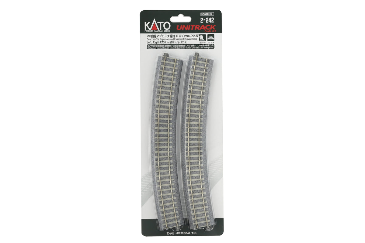 730mm (28 3/4″) Radius 22.5* CT Easement Track Left + Right (2-242) exact product view 1