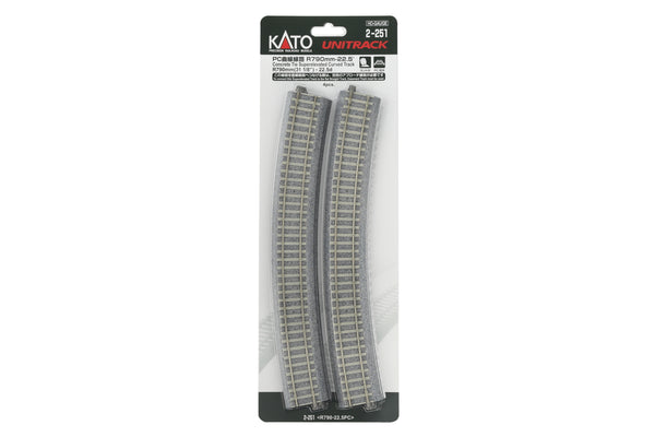 790mm (31 1/8″) Radius 22.5* CT Superelevated Curve Track [4 pcs] (2-251) exact product view 1