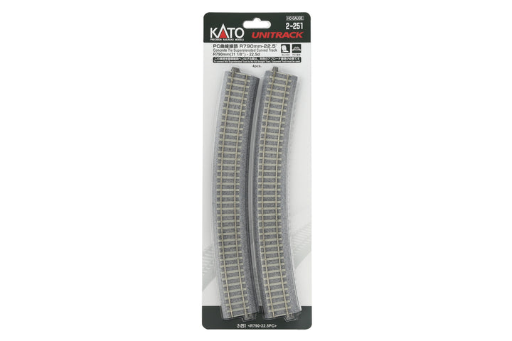 790mm (31 1/8″) Radius 22.5* CT Superelevated Curve Track [4 pcs] (2-251) exact product view 1