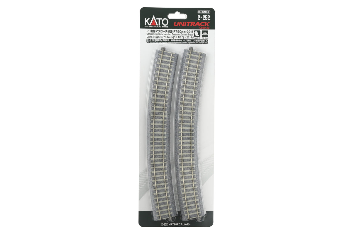 790mm (31 1/8″) Radius 22.5* CT Easement Track Left + Right (2-252) exact product view 1