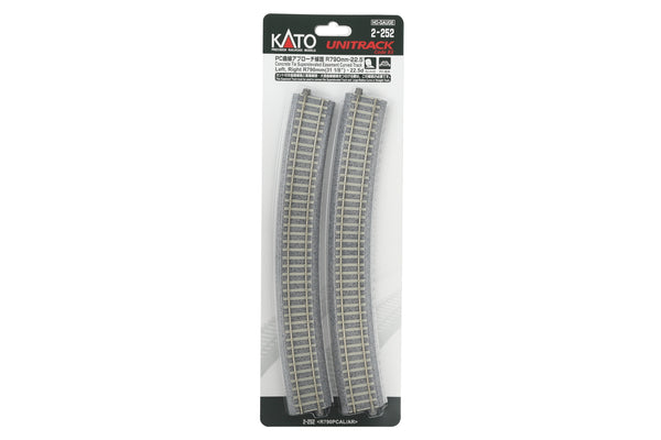 790mm (31 1/8″) Radius 22.5* CT Easement Track Left + Right (2-252) exact product view 1