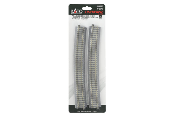 H Concrete Tie Large-Radius Curve (60 7/8″) -11.25″ [4 pcs] (2-321) exact product view 1