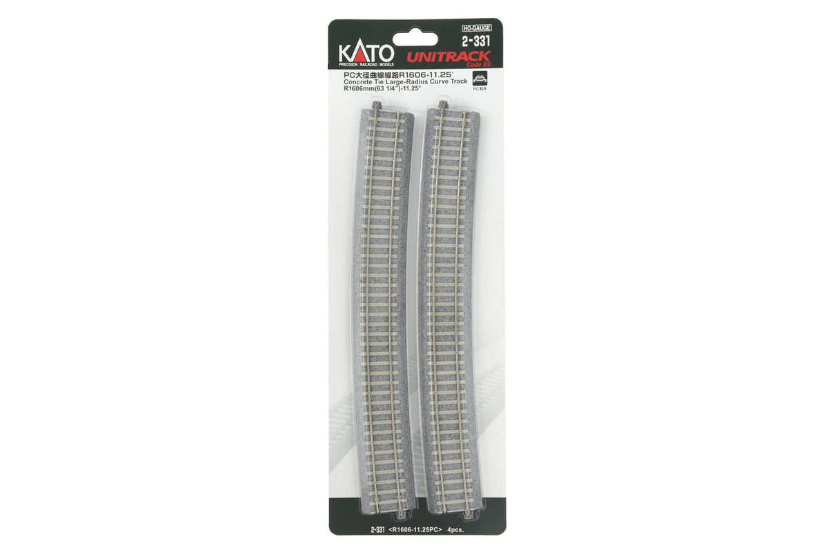 H Concrete Tie Large-Radius Curve (63 1/4″) -11.25″ [4 pcs] (2-331) exact product view 1