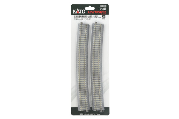 H Concrete Tie Large-Radius Curve (63 1/4″) -11.25″ [4 pcs] (2-331) exact product view 1