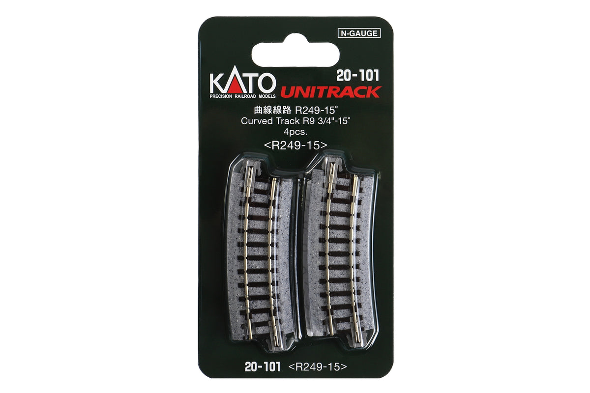N R249-15 CURVED Track (4 ea)  (9 3/4-15d) (20-101) exact product view 1