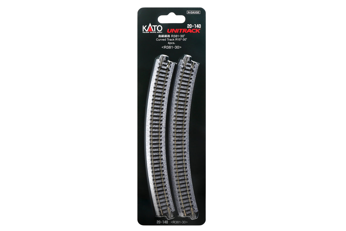 N R381-30 Curved Track (4ea)  (15-30d) (20-140) exact product view 1