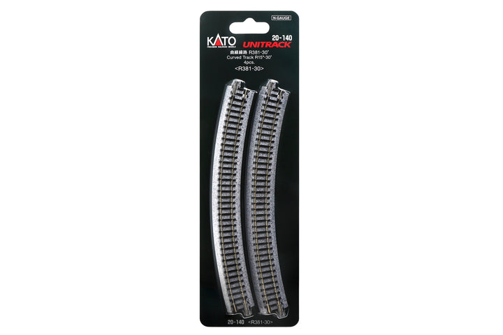N R381-30 Curved Track (4ea)  (15-30d) (20-140) exact product view 1