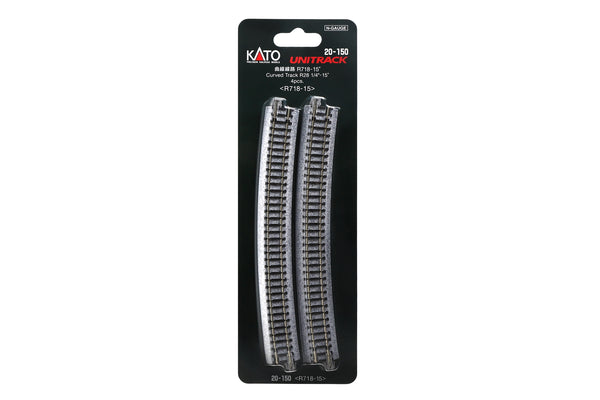 N R718-15 Curved Track (4 ea)  (28 1/4-15d) (20-150) exact product view 1