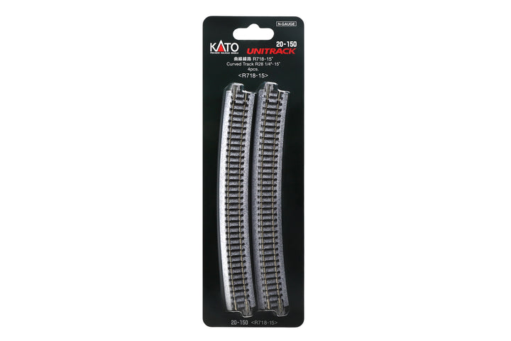 N R718-15 Curved Track (4 ea)  (28 1/4-15d) (20-150) exact product view 1