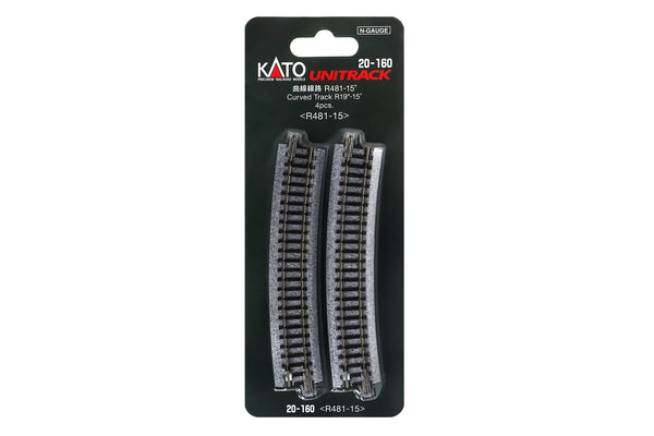 N R481-15 Curved Track (4 ea) (19-15d) (20-160) exact product view 1
