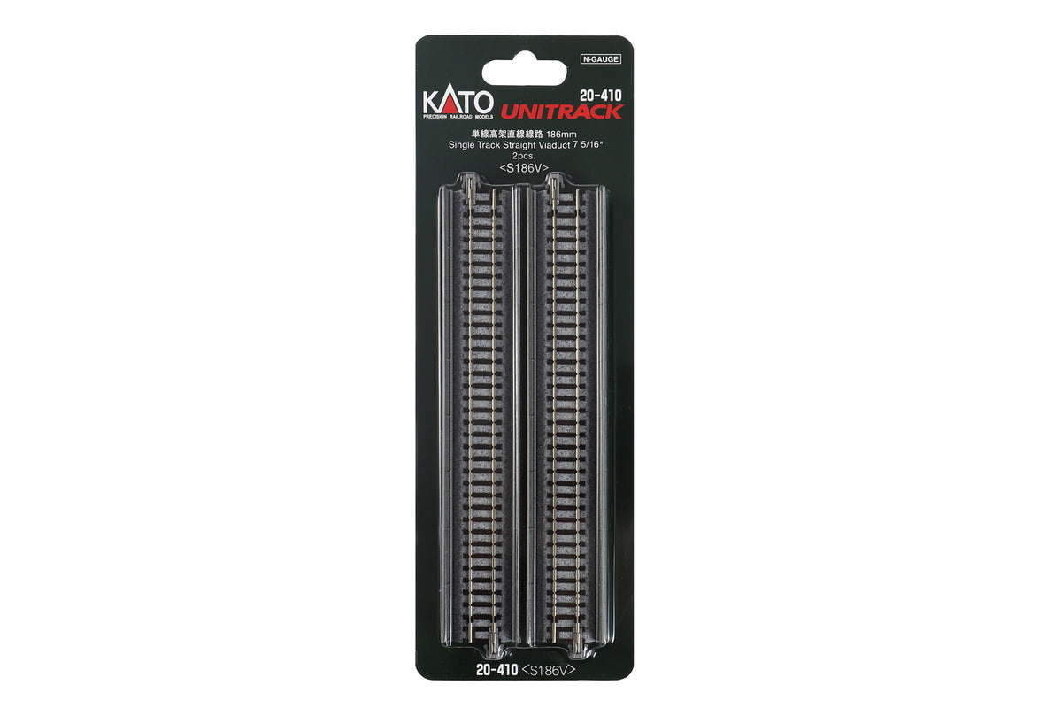 N Single Viaduct Straight 186mm  (2 ea) (20-410) exact product view 1