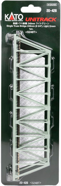 N Single Truss Bridge, Light Green 248mm (1 ea) (20-428) exact product view 4