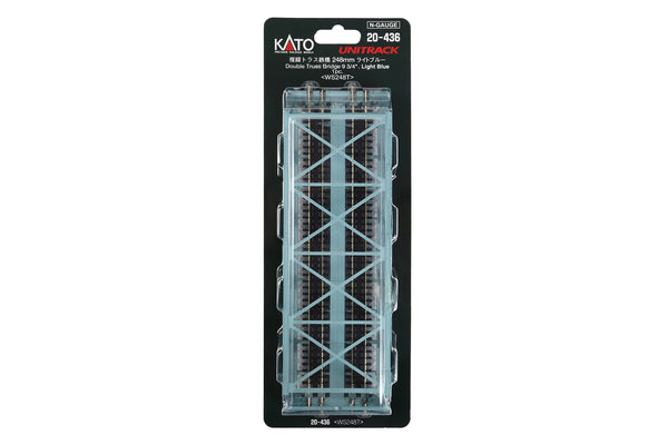 N Double Truss Bridge, Light Blue, 248mm (1ea) (20-436) exact product view 1