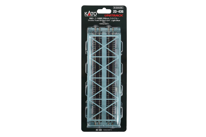 N Double Truss Bridge, Light Blue, 248mm (1ea) (20-436) exact product view 1