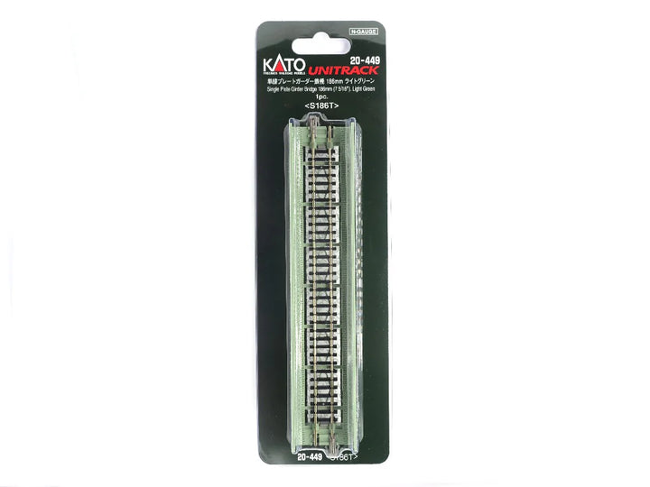 N Plate Girder Bridge, Light Green, 186mm (1ea) (20-449) exact product view 1