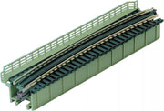 N Curved Deck Girder Bridge, Light Green – 481mm (19″) Radius 15º (20-473) exact product view 2