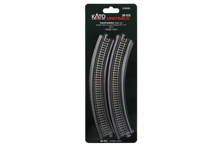 N Single Viaduct Curv R282- 45d, (2 ea)  (prev #23-036) (20-510) exact product view 1