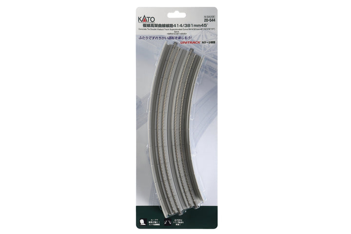 N Dbl Trk Curved Track R414/R381-45 Deg Inclined (2 pcs.) (20-544) exact product view 1