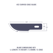 Excel Blades #22 Curved Edge Craft Blade, USA Made (20022) product view 6