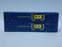 CSX Intermodal (boxcar logo) 53' HIGH CUBE 8-55-8, Set #2 corrugated containers with Magnetic system. JTC # (537091) exact product view 4