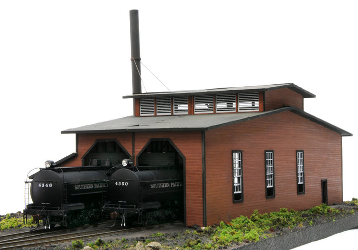 Banta Modelworks HO Port Costa Roundhouse Kit — completed model view 1
