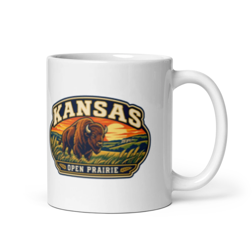 Kansas Heritage Badge Coffee Mug – 11 oz product mockup