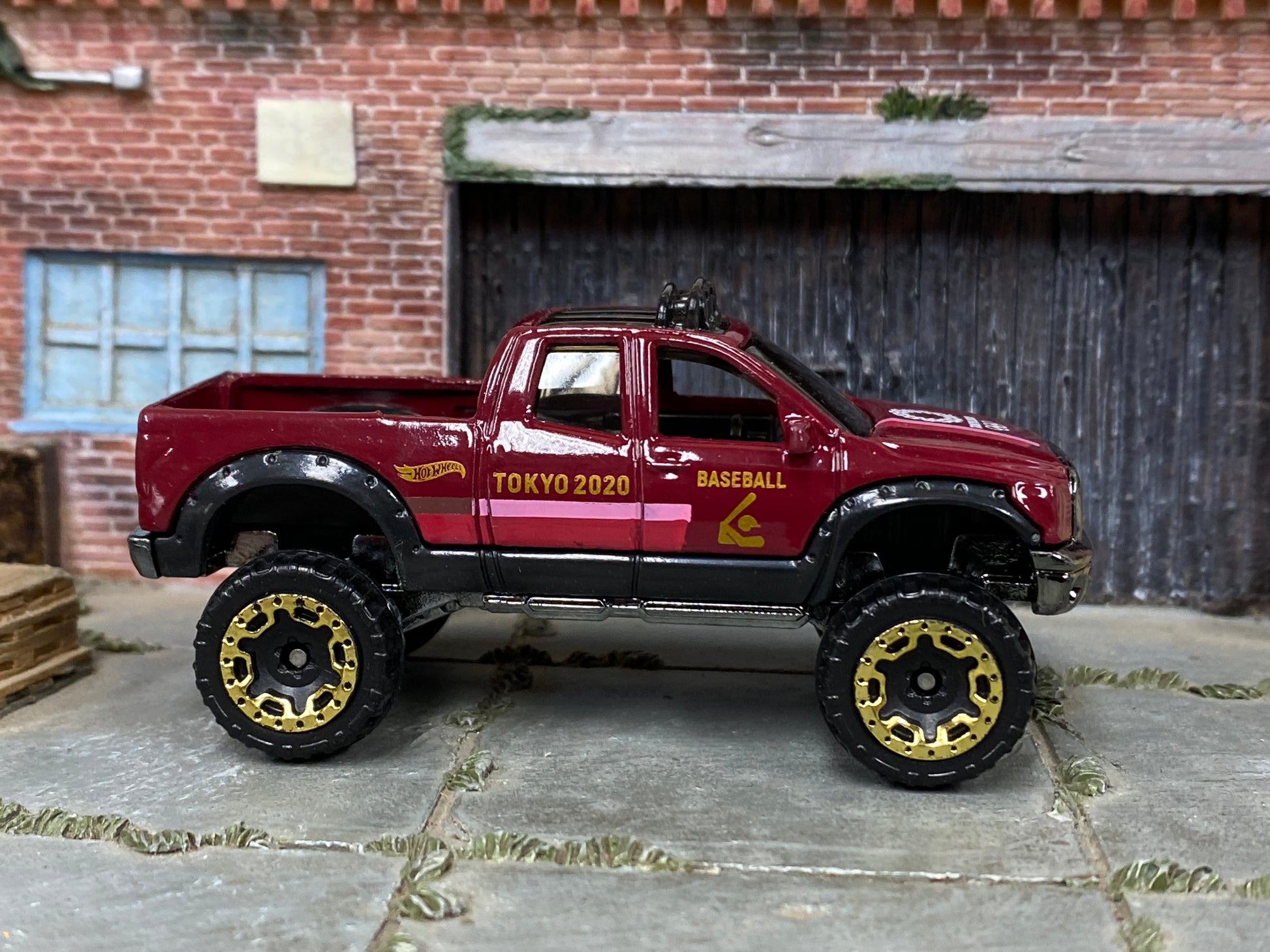 Loose Hot Wheels - 2010 Toyota Tundra Off Road 4x4 - Dark Red 2020 Tokyo Olympics