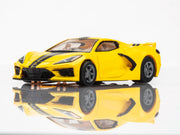 AFX Corvette C8 Accelerate Yellow HO Slot Car — official product view 4